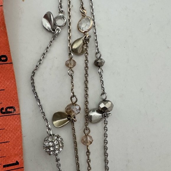 Elegant 19” Silver and Gold Women's Necklace - Picture 2 of 4